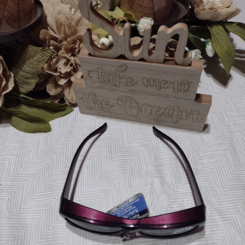 Solar Shield Dioptics Rectangle Wine Sunglasses - Picture 7 of 9